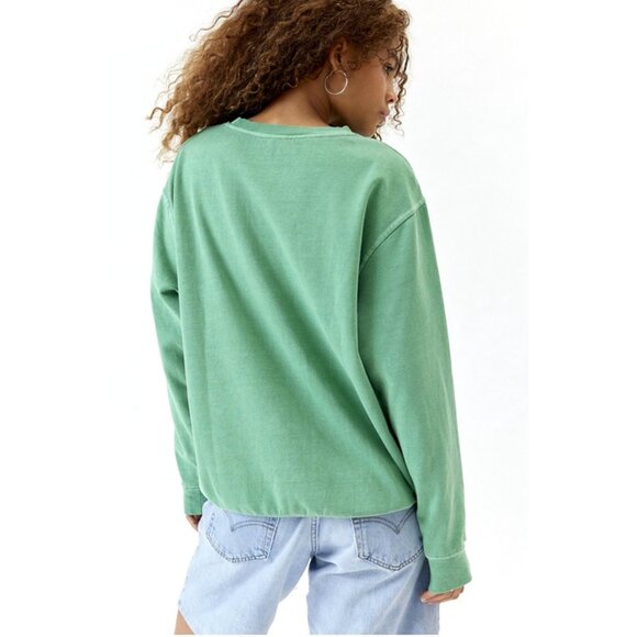 URBAN OUTFITTERS Old Sport 1985 Puff Paint Pullover Sweatshirt in Green (L/XL) - Picture 12 of 12